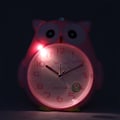 Miniatyrbillede 5 af 7: Sød ugleformet lydløs nattelys vækkeur seng soveværelse snooze funktion stilhed ur til børn