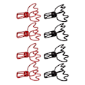Miniatyrbillede 5 af 8: 100 stk. Binder Clips Krone Form Sort Rød Metal Jern Hollow Design Mini Sjov Binder Clips til Dokumenter Billetter