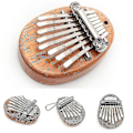 Miniatyrbillede 1 af 5: Lille Kalimba 8 Tangenter Tommelfingerklaver Fingermusik Keyboard Instrument Gaver Tommelfingerklaver Fingerdele