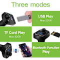 Miniatyrbilde 2 av 4: FM bilmottaker X8 med Bluetooth for musikkstreaming og håndfri svart