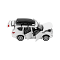 Miniatyrbilde 7 av 8: 1/32 SUV-bilmodell i legering, støpt under trykk, trekk tilbake kjøretøy leker med lyd og lys for gutter og jenter, hvit