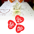 Miniatyrbilde 3 av 8: 100 stk/pose polyester svamp hjerteform dekor Valentinsdag bryllupsfest dekorasjon ornament rød
