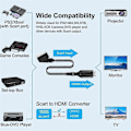 Miniatyrbilde 5 av 5: Bærbar HDMI til SCART Konverterkabel Video Lyd Adapter Ledning 1m For HD TV DV 1 stk HDMI Hann til Hann Plugg F