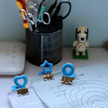 Miniatyrbillede 4 af 8: 12 stk. Binder Clips Farve Protable Lang Hale Dokumenter Stationære Skole Kontor Mappe