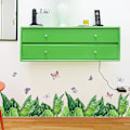 Miniatyrbild 4 av 4: En uppsättning väggdekaler Gröna växter Fjärilar Vacker väggdekal Väggdekoration för sovrum Vardagsrum Kontor