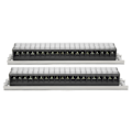 Miniatyrbilde 3 av 8: 2stk Dual Row Terminal Strip 660V 15A 10 Posisjoner Terminal Barrier Strip med deksel T1520