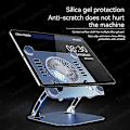 Miniatyrbild 2 av 5: Universellt Tabletställ i Legering, Skrivbordsställ, Justerbart, Kylfläkt, Vikbart Notebook-ställ för 12.9 Laptop 15.9 ZD B2 UU Silver