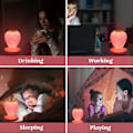 Miniatyrbillede 4 af 5: Jordbær Natlampe, Sød Silikone Natlampe, Børne Natlampe, LED Natlampe, Børne Sengelampe, USB Genopladelig, 3 Touch Kontrol Tilstande (Pink