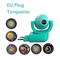Miniatyrbillede 1 af 4: LED Projektor Stjerne Måne Dyr Projektor 6 Billeder Sensor EU Stik Natlampe Til Børn Børneværelse Dekoration - CNSZ Turkis