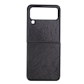Miniatyrbild 1 av 8: Vikbar skärm Phone case Läder Vikbar cover för Samsung Galaxy Z FLIP 4 Svart