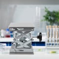 Miniatyrbillede 2 af 8: Rustfrit løfteplatform stativ rack laboratorium bordholder løfter 15 x 19cm