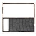 Pikkukuva 2 / 8: Taitettava phone case Xiaomi MIX Fold 2 nanonahkaa krokotiilikuvioiselle naarmuuntumattomalle puhelimen case , musta