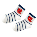 Miniatyrbild 2 av 8: 5 par barnsockor mjuka andningsbara mesh bomullssockor mid calf pojksocka söta tecknade barnstrumpor för dagliga sporter XL