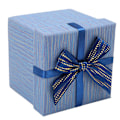 Miniatyrbild 8 av 8: 4 st presentförpackningar med lock 3,9x3,7x3,9 tum presentförpackningar för bröllop jul födelsedag alla hjärtans dag blå HM2330409