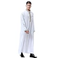 Miniatyrbild 2 av 4: Islamisk saudisk herr lång kappa Thobe Kaftan XL vit