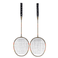 Miniatyrbild 5 av 8: 2 st badmintonsats set lätt järnlegering en bit badmintonracketar med förvaringsväska för nybörjare