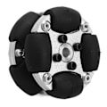 Pikkukuva 5 / 8: 38mm 1.5 tuuman kaksoisalumiininen Omni-pyörä Robotin Omni-suuntainen pyörä metallisella navalla 14166