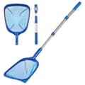 3-Section Telescopic Pool Skimmer with Fine Mesh Net Blue