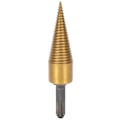 Miniatyrbild 1 av 8: Twist Firewood Splitter Wood Cone Punch Drill Bit Square Shank TiPlating Split Tool 32mm S