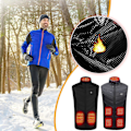 Miniatyrbild 2 av 5: Elektrisk USB Värmeväst Unisex Värmejacka Kläder Vinter Kall Vä