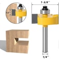 Miniatyrbillede 2 af 5: 1/4 tomme skaft notfræsersæt træbearbejdning notknive med 6 lejer m/1/8\", 1/4\", 5/16\"