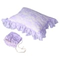 Pikkukuva 2 / 8: Vastasyntyneen valokuvaushattu ja tyyny, pehmeä, ihoystävällinen, söpö ja elegantti pitsihattu, valokuvausrekvisiitta (vaaleanpunainen hattu ja tyyny)