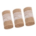 Miniatyrbillede 3 af 8: 3 ruller juteblondebånd - Simpelt og elegant juteblondebånd til dekoration af rustikke bryllupper og DIY-sløjfer - 15 cm x 2,3 m