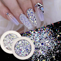 Miniatyrbild 3 av 8: 8 lådor/set nagelglitter, paljetter, flingor, glittrande 3D-nagelkonstflingor, nagelglitterdekoration