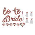 Miniatyrbild 2 av 8: Brudbrud Banner Guld Glitter Papper Glänsande Charmig Brudbrud Skylt Papper Mesh Bride to Be Banner för Brudbrud Ros Guld