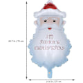 Miniatyrbillede 2 af 5: Jule Aluminium Folie Balloner Julemand Dekorative Balloner Til Fødselsdag Bryllup Vinter Eventyrland Fest (hvid Rød) (10 stk)