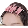 Miniatyrbillede 4 af 5: 3 stk. sømløse fluffy hårklemmer (orange), selvbetjenings krøllede hårklemmer, selvholdende rullebølgeklemmer salon styling værktøj sort