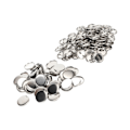 Miniatyrbilde 7 av 8: 100 sett pinner tilbake knappdeler solid metall plast rustfri utjevning knapp Making rekvisita for badge DIY 37MM