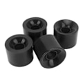 Miniatyrbillede 4 af 8: 4 stk. PU skateboardhjul udskiftning støjsvag multifunktionel land surfboard rulle caster sort