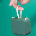 Miniatyrbillede 3 af 5: Bærbar Powerbank og telefonholder, bærbar trådløs opladningsskat mobiltelefonholder, lille bærbar oplader Zekai Grøn