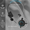 Pikkukuva 6 / 8: Melua vaimentava Call Center Headset Mukava puhelinkuuloke - 3,5 mm:n pistoke