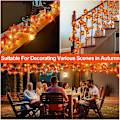 Miniatyrbild 3 av 5: 30ft Höstgirlang Höstdekorationer 60 Led Bladlampor Patenterade Realistiska Lönnlöv Batteridriven Höstdekor Höst Thanksgiving Halloween