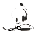 Miniatyrbilde 4 av 5: 4 x Call Center Monaural USB-plugg Headset Hodetelefoner med Mikrofon for Datamaskin