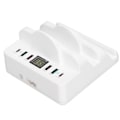 Pikkukuva 4 / 8: USB-latauskeskitin 6 porttia 2 langatonta puhelimen latausasemaa QC 3.0 USB C -telakka useilla laitteilla LCD-näytöllä UK-pistoke