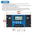 Miniatyrbillede 4 af 5: 100A MPPT Solar Opladningscontroller Dobbelt USB LCD Display 12V/24V Auto Solar Cell Panel Oplader Regula