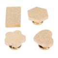 Miniatyrbillede 8 af 8: 4 stk frostet stempelhoved blankt forskellige former Holdbart kobber lys voksforsegling stempelhoved til DIY Craft konvolutfremstilling