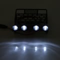 Pikkukuva 8 / 8: Pienikokoinen kattoteline -matkatavarateline LED-valolla pyöreälle SCX10 1/10 RC -autolle (4 valkoista)