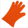 Miniatyrbild 2 av 4: Orange Set med 2 Värmebeständiga, Halkfria Silikonugnshandskar för Ugn och Ugn