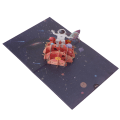 Pikkukuva 5 / 8: 3D-syntymäpäiväkortti Spaceman-tyylinen hienot yksityiskohdat Paksu paperi ponnahtaa esiin syntymäpäiväkortti kirjekuorella lasten ystäville