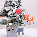 Miniatyrbilde 5 av 5: Juletre Anheng Malt Juletre Julepynt Hengende Dekor Til Juledekorasjon Bryllupsfestdekor