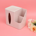 Miniatyrbillede 4 af 8: Multi Grid Hjem Stue Fjernbetjening Opbevaringsboks Servietholder Organizer(Pink )