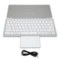 Miniatyrbillede 1 af 8: Tablet-tastaturhuse med touchpad, aftagelig samtidig driftstilstand, multifunktionelt tablethuse til Win XP, Win 7, 10, 11, sølv