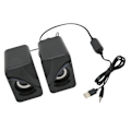 Miniatyrbild 5 av 8: Datorhögtalare USB driven trådbunden volymkontroll Mini Desktop-högtalare med RGB-lampor för hemarbete