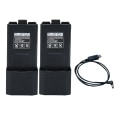 Miniatyrbillede 1 af 8: 2 stk. Walkie Talkie Li Ion batteri 3800mAh erstatning 2-vejs radiobatteri til BAOFENG BF UV5R 5RA 5RB 5RC 5RD 5RO 5RE