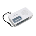 Miniatyrbilde 6 av 8: Solar Håndsveiv Radio Multifunksjon Bærbar Oppladbar Nødradio med LED-lommelykt for Camping Outdoor White