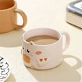 Miniatyrbild 3 av 5: Keramisk kattmugg - Staplad vattenkopp med kattöron-design, Rosa